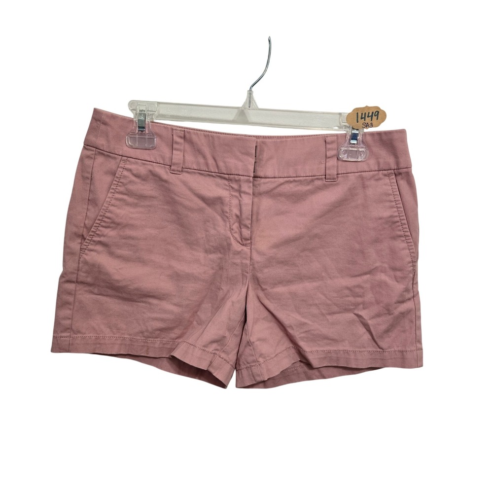 Loft Outlet Womens 4 Inch Chino Shorts Size 2 Pink Mid Rise Cotton Twill 1449
